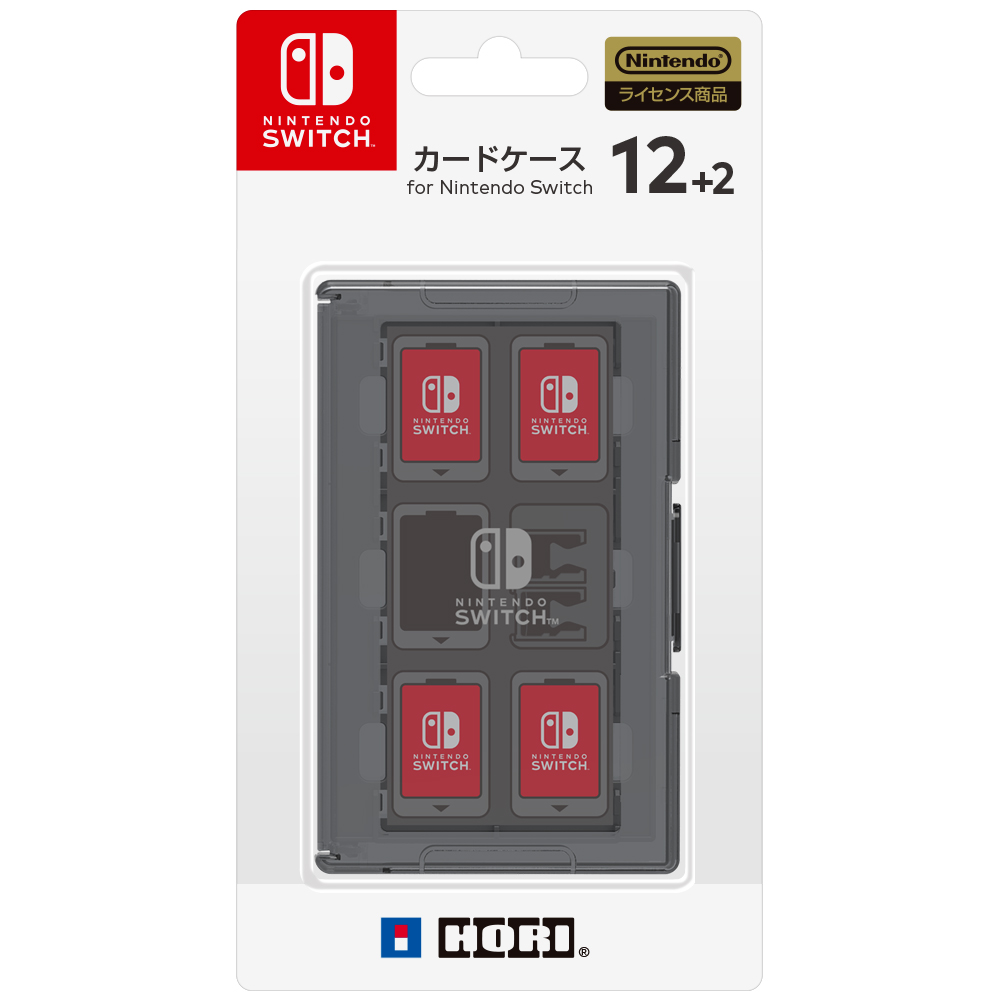【中古即納】[ACC][Switch]カードケース12+2 for Nintendo Switch(ニンテンドースイッチ) ブラック 任天堂ライセンス商品 HORI(NSW-021)(