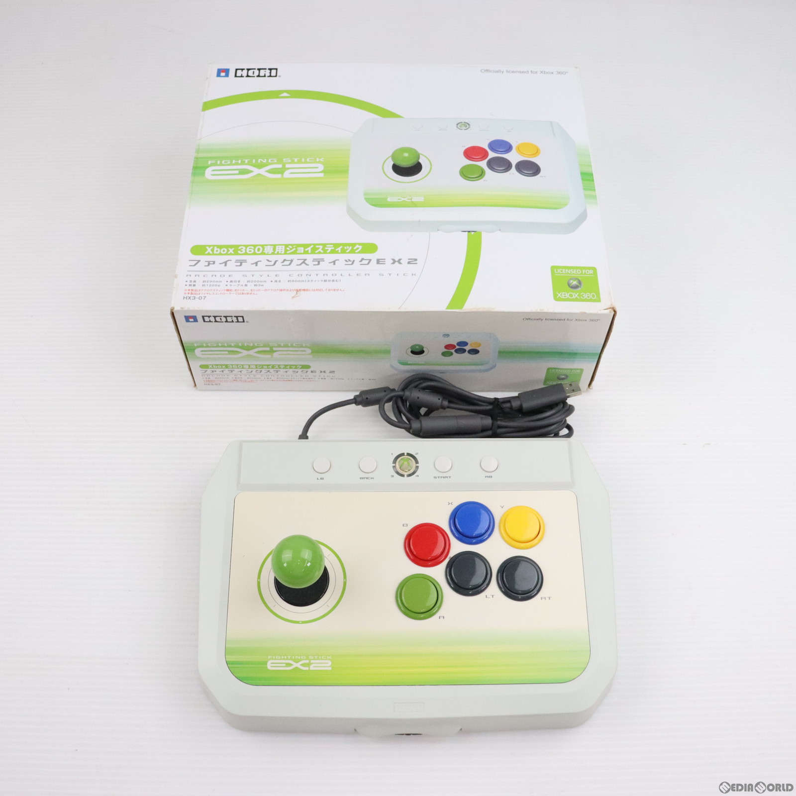 【中古即納】[ACC][Xbox360]X360専用ジョイスティック ファイティングスティック EX2 マイクロソフトライセンス商品 HORI(HX3-07)(200811
