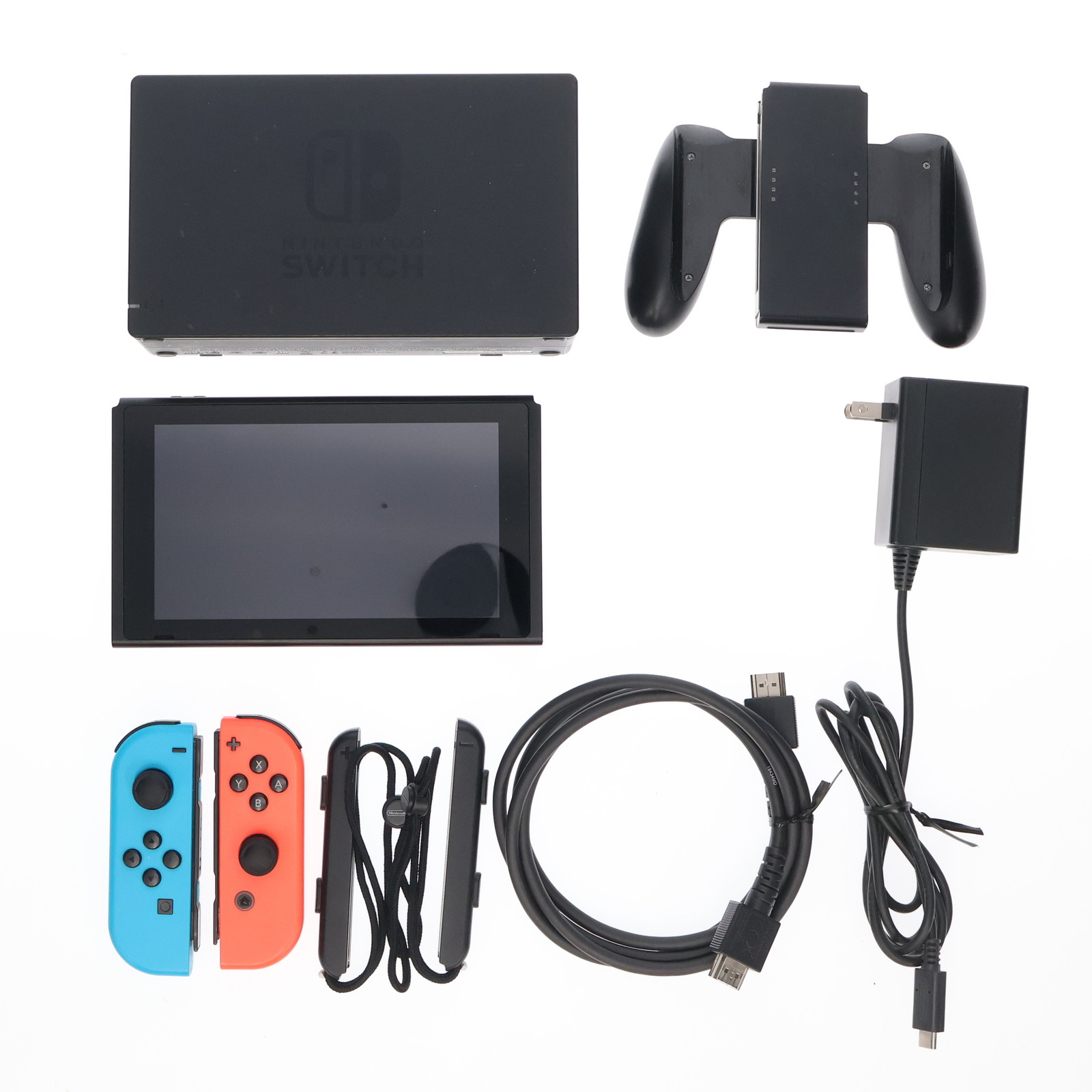 【中古即納】[Switch] (本体) Nintendo Switch(ニンテンドースイッチ) Joy-Con(L) ネオンブルー/(R) ネオンレッド 任天堂(HAD-S-KABAA)(2