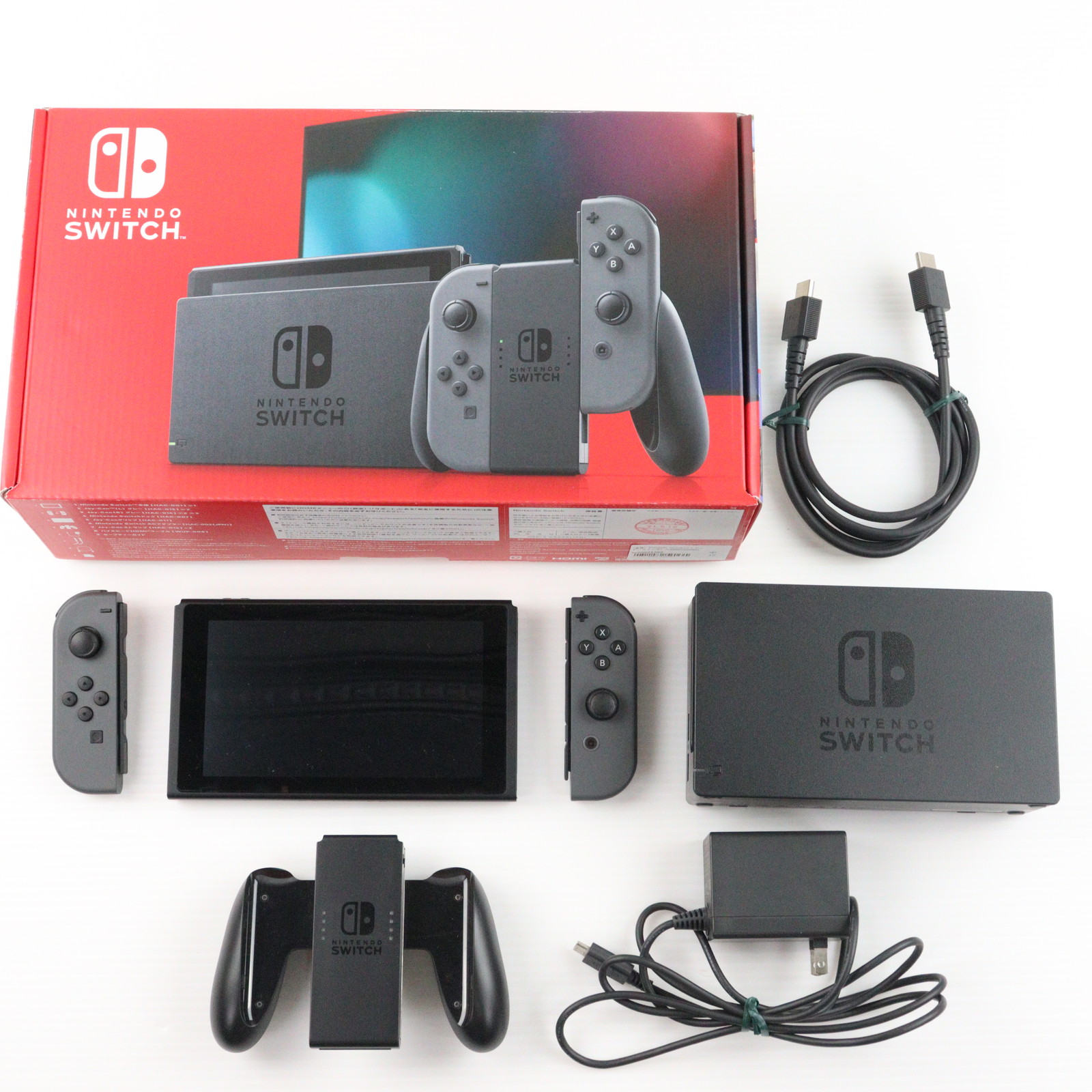 【中古即納】[Switch] (本体) Nintendo Switch(ニンテンドースイッチ) Joy-Con(L)/R グレー 任天堂(HAD-S-KAAAA)(20190830)