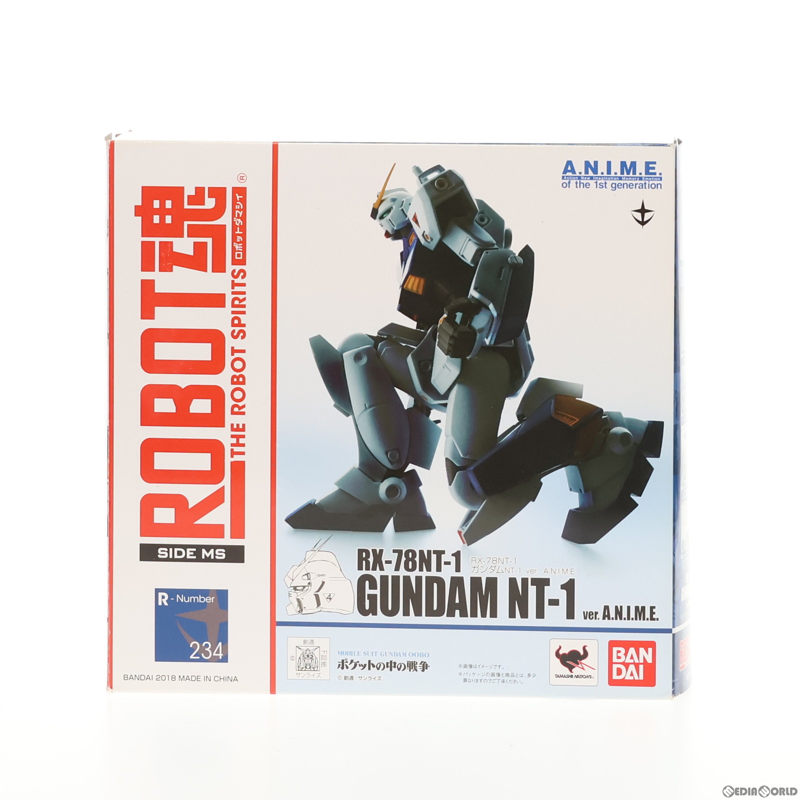 【中古即納】[FIG]ROBOT魂(SIDE MS) RX-78NT-1 ガンダムNT-1 ver. A.N.I.M.E. 機動戦士ガンダム0080 ポケットの中の戦争 完成品 可動フィ